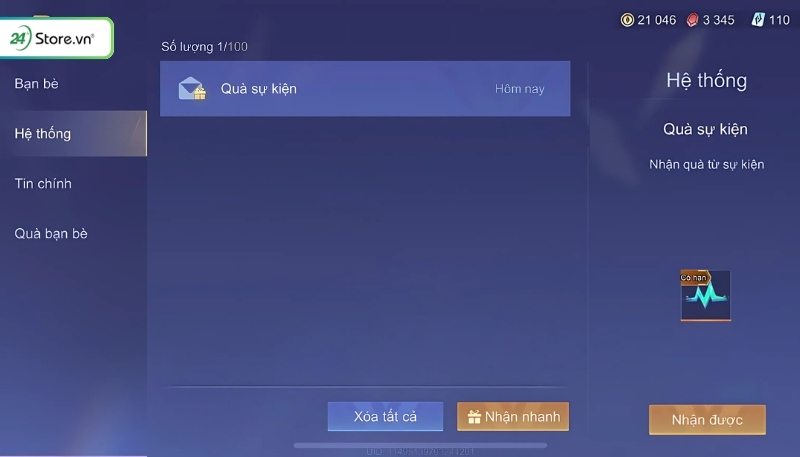 Giftcode Liên Quân Mobile skin miễn phí
