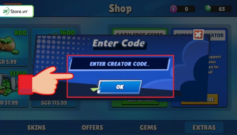 Cách nhập giftcode trong game Stumble Guys