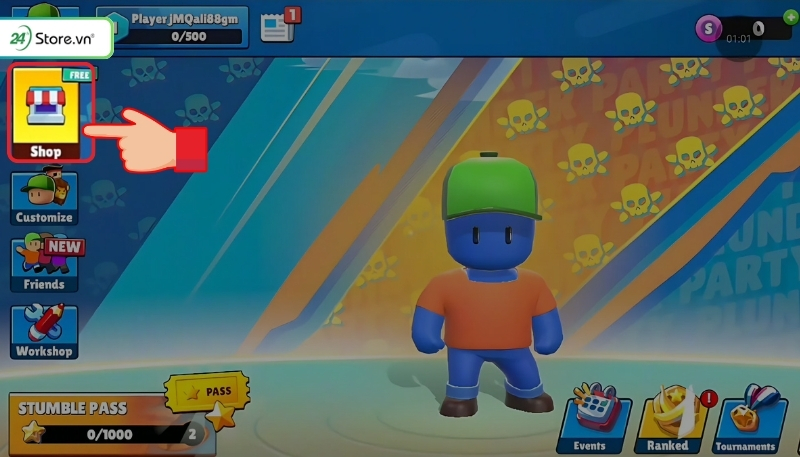 Hướng dẫn nhận quà Stumble Guys chi tiết