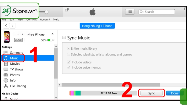 tải nhạc vào iPhone 6