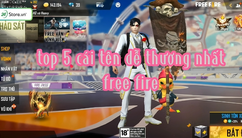 đặt tên ff hay cho nam ngầu