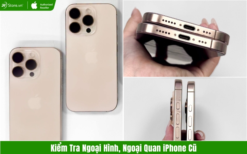 kiểm tra ngoại hình iphone cũ bình dương