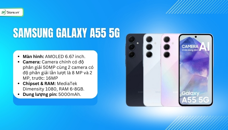 Samsung Galaxy A55 5G - Điện thoại sinh viên cho game thủ