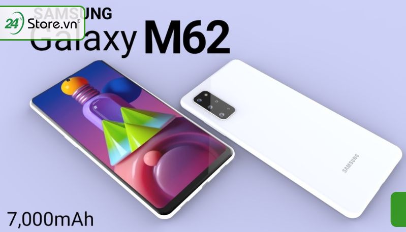 điện thoại Samsung Galaxy M62 pin trâu nhất 7000mAh