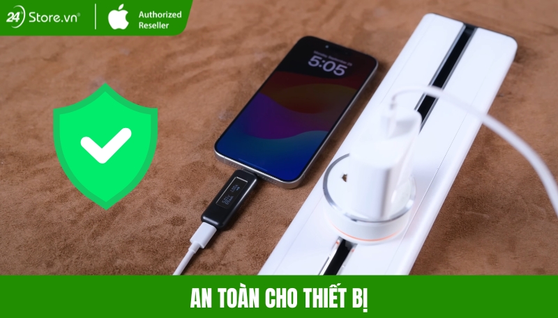 Dùng sạc Macbook cho iPhone 16 an toàn