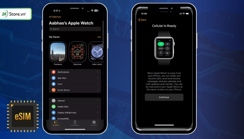 esim là gì cách cài đặt esim trên apple watch samsung watch