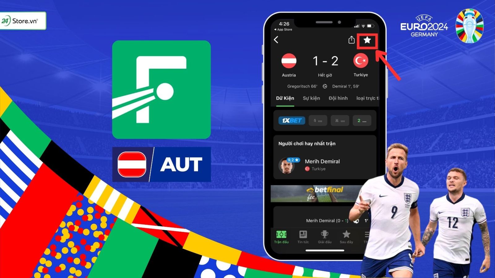 Cách ghim tỷ số Euro 2024 trên iPhone CỰC NHANH