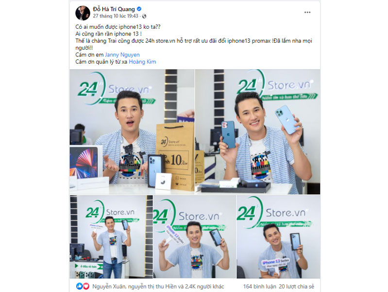 iphone 13 pro max 5 ha tri quang khoe len doi dien thoai moi