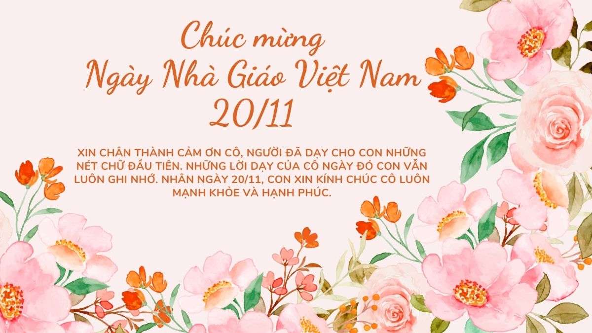 hình ảnh 20/11 kèm lời chúc hay và ý nghĩa nhất