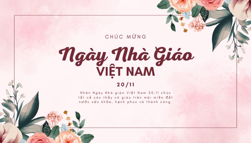 Hình ảnh thiệp 20/11 đẹp nhất tặng thầy cô giáo