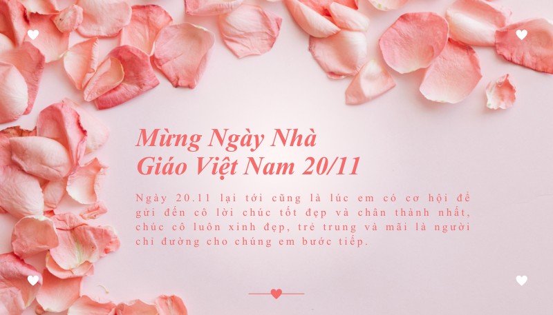 hình ảnh 20/11 kèm lời chúc hay và ý nghĩa nhất