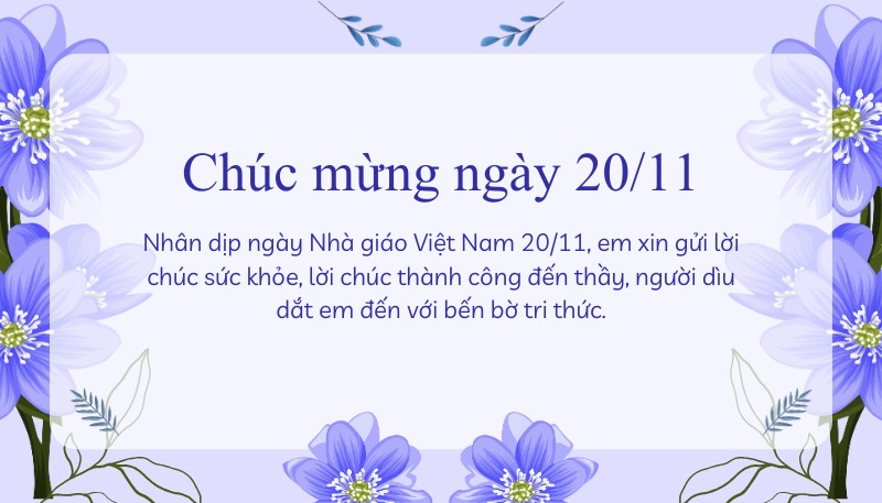 hình ảnh 20/11 kèm lời chúc hay và ý nghĩa nhất