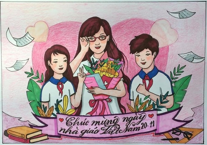 Hình ảnh 20/11 thầy cô hướng dẫn học sinh