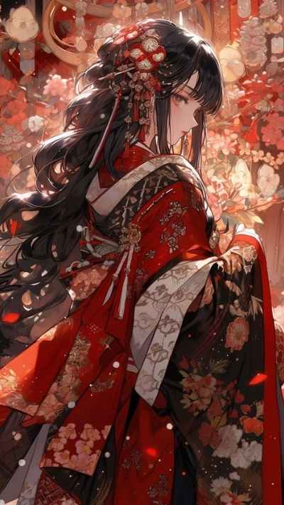 ảnh nền anime nữ cổ trang uyển chuyển