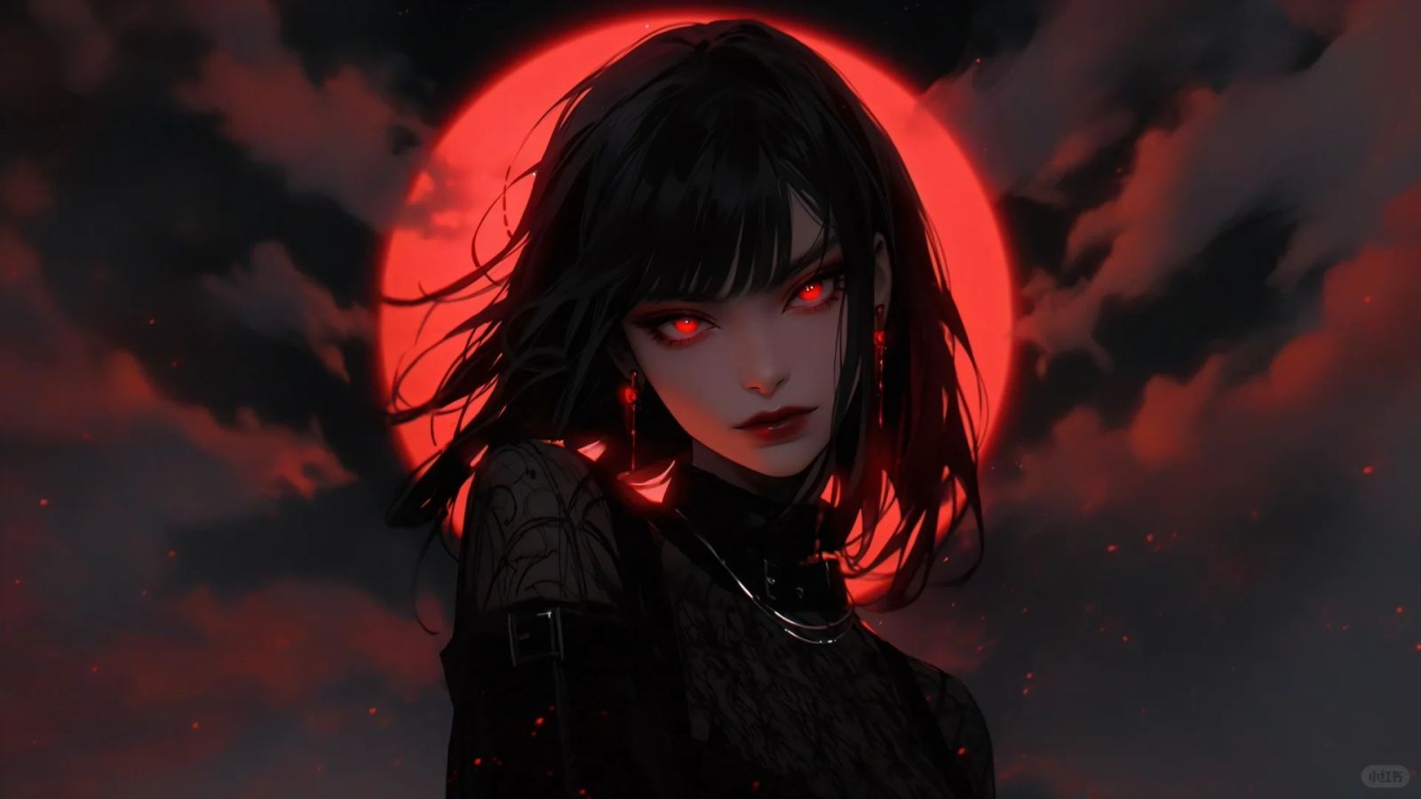 hình nền anime máy tính 4K ngầu nữ