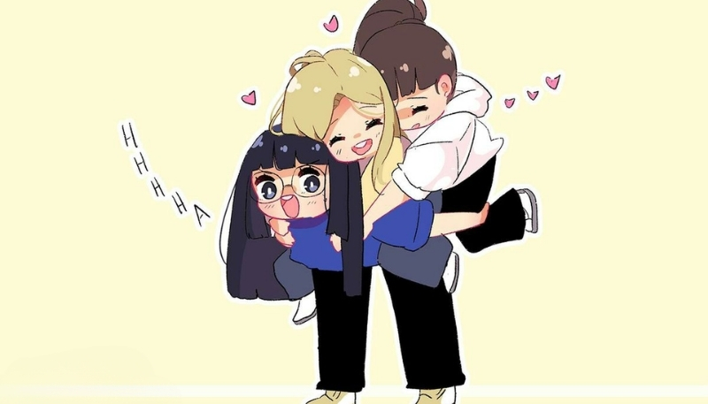 nền nhóm bạn thân sống động, cute chất lượng cao