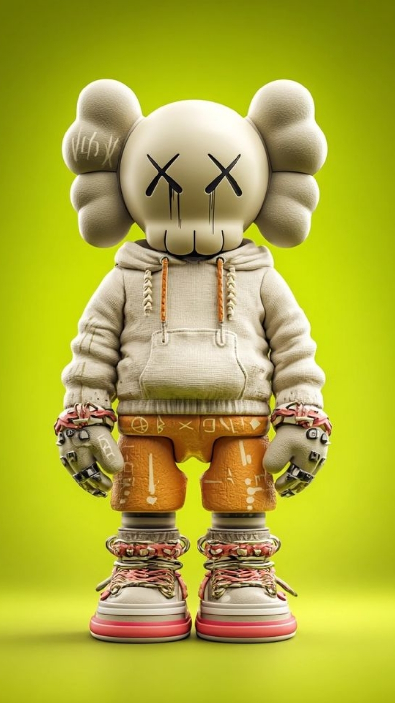 hình nền bearbrick 3d siêu thực