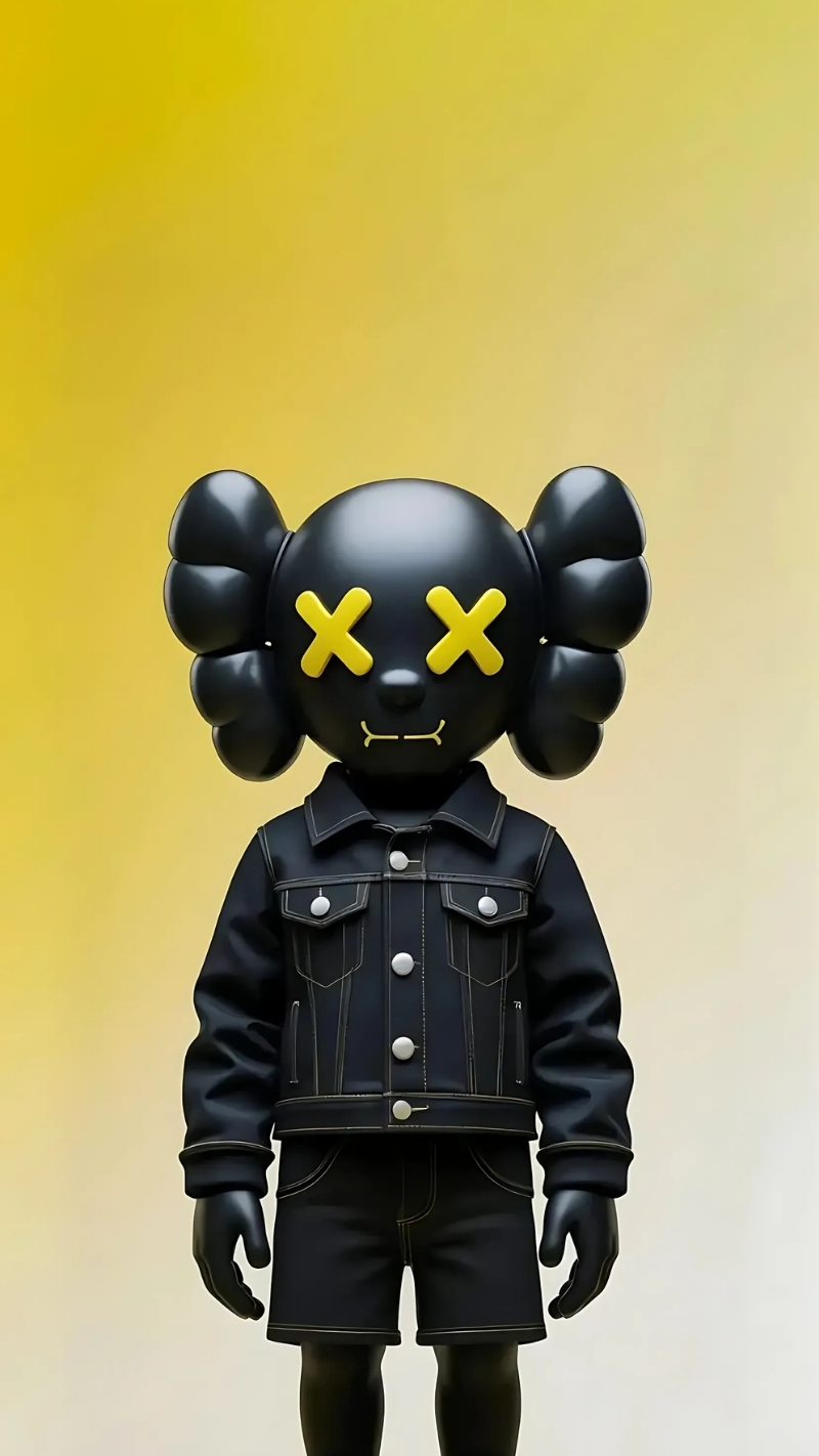 hình nền bearbrick 4k sáng rõ