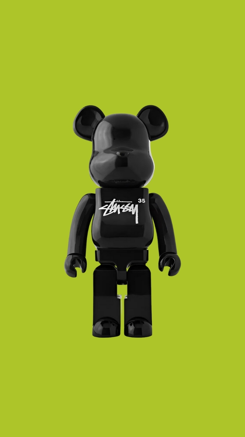 hình nền bearbrick đen huyền bí