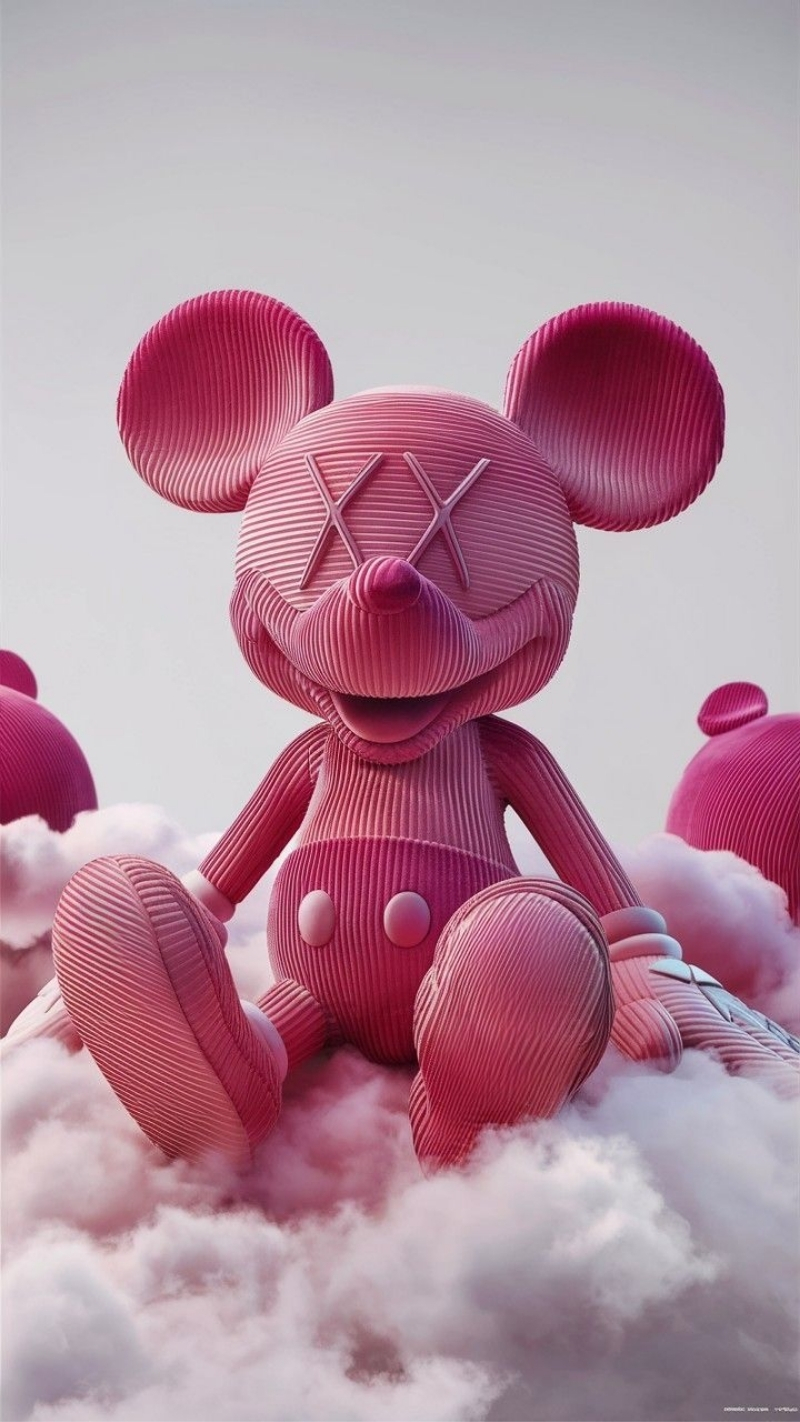hình nền bearbrick hoạt hình kawaii style