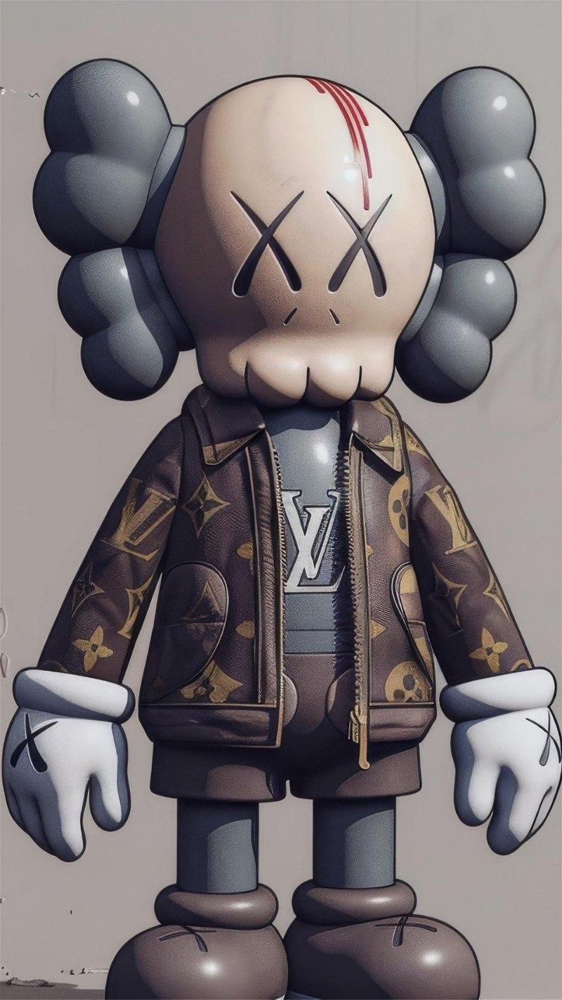hình nền bearbrick lv ấn tượng