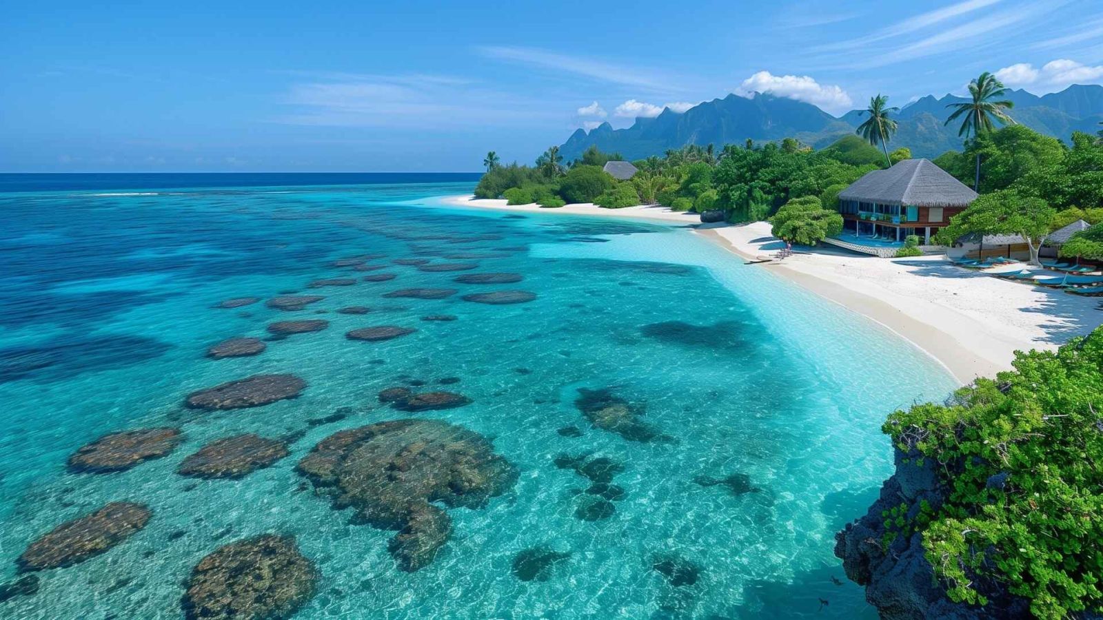 Hình nền bãi biển đẹp, chill cho máy tính