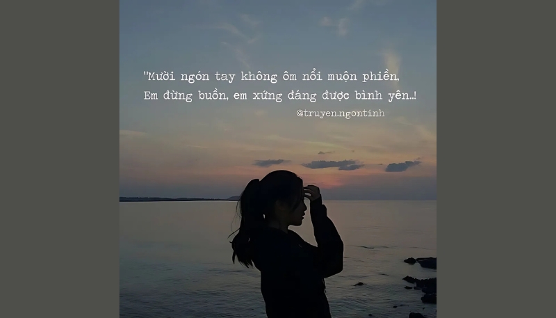 Hình nền buồn có chữ