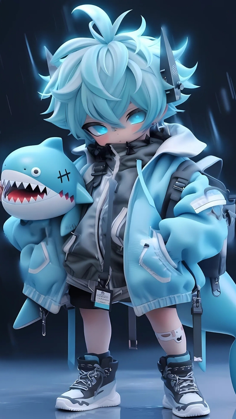 Ảnh nền cá 3D cute đáng yêu