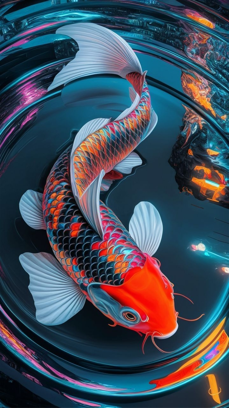 Ảnh nền cá 3D Full HD riêng biệt