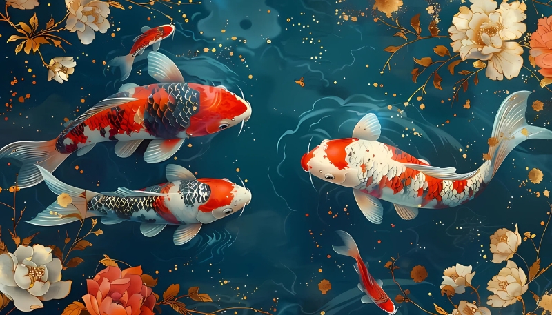 Ảnh nền cá 3D sống động nổi bật