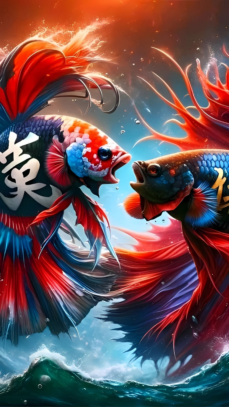 Ảnh nền cá betta 3D sắc nét