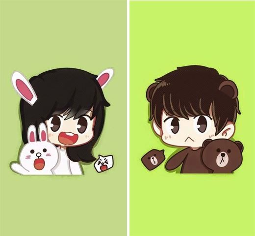 avatar đôi cho 2 người