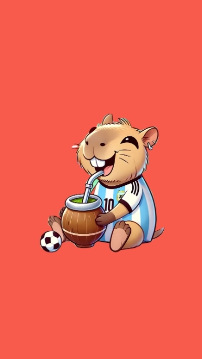 anh nen capybara chibi don gian