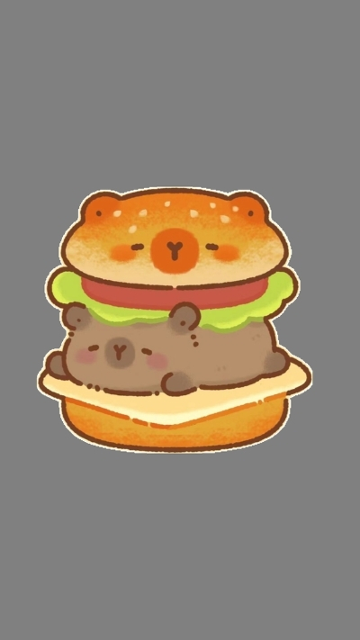 anh nen capybara chibi sieu nhi