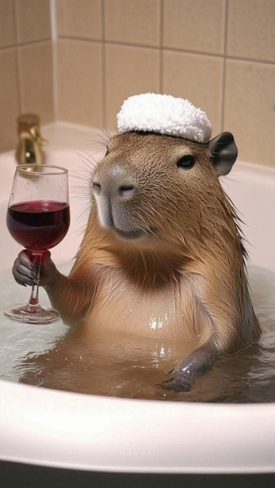 anh nen capybara chill binh yen