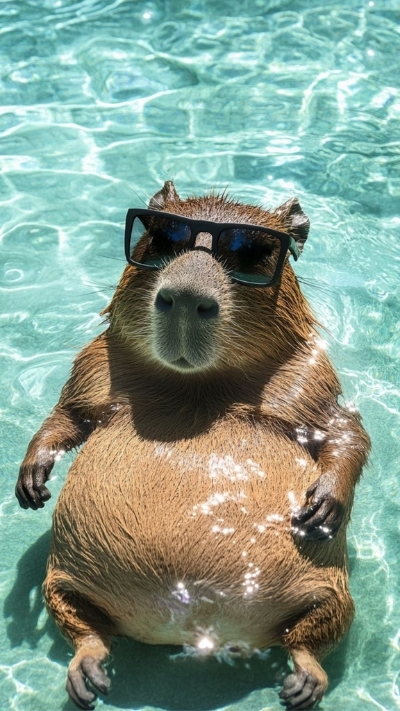 anh nen capybara chill tam nang