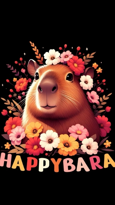 anh nen capybara mau hong dang yeu