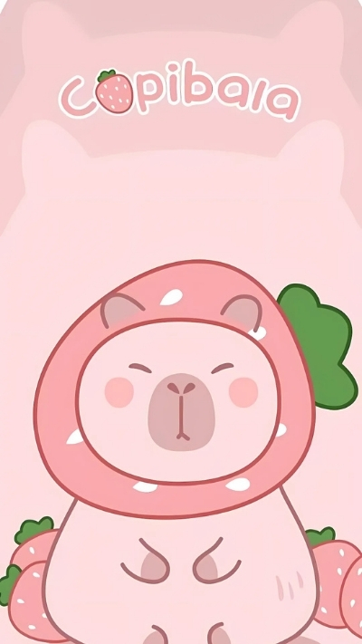 anh nen capybara mau hong de thuong