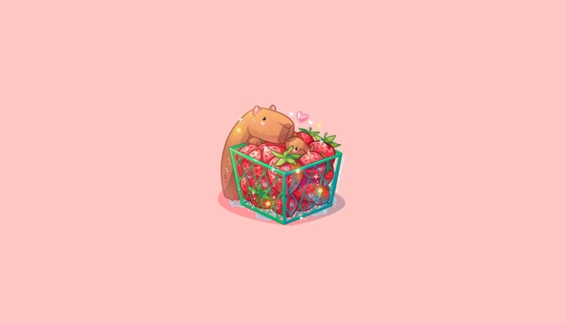anh nen capybara may tinh chibi cun con