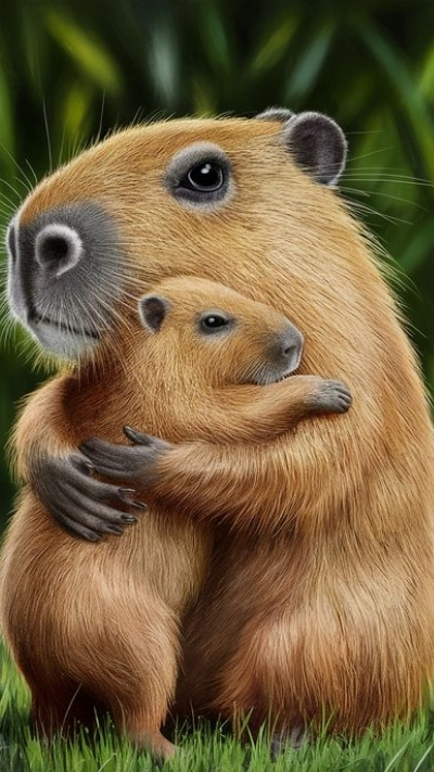 anh nen capybara nghe thuat hoa si