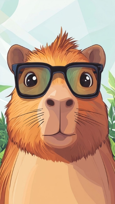 anh nen capybara ve tay cute