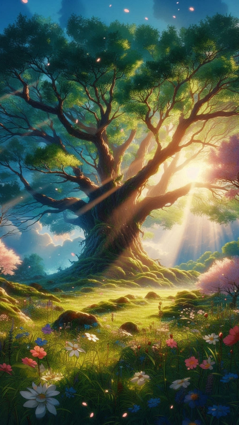 bộ sưu tập hình ảnh cây xanh anime đẹp