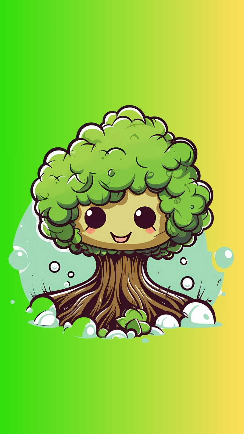 hình ảnh cây xanh cute nghệ thuật