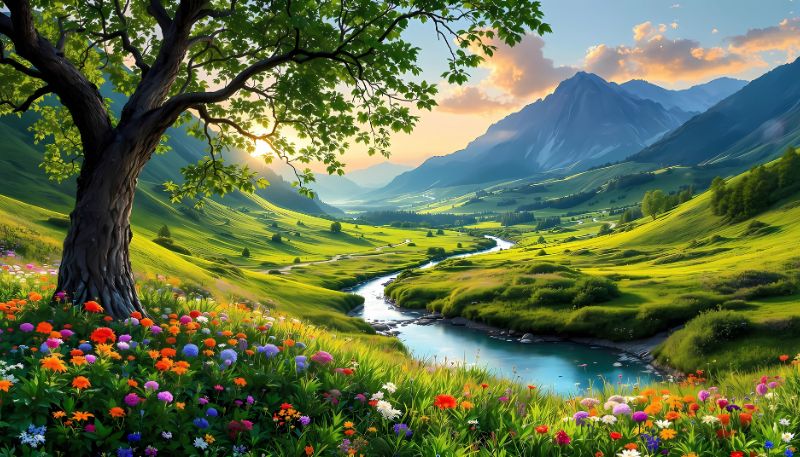 Hình ảnh cây xanh trên thảo nguyên rộng lớn đẹp nhất