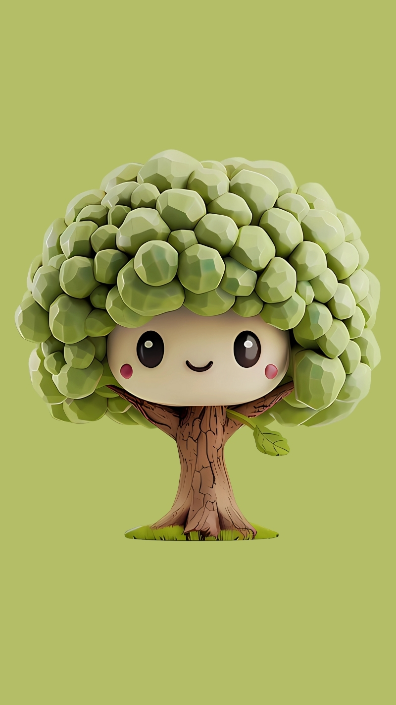 hình nền cây xanh cute cho điện thoại