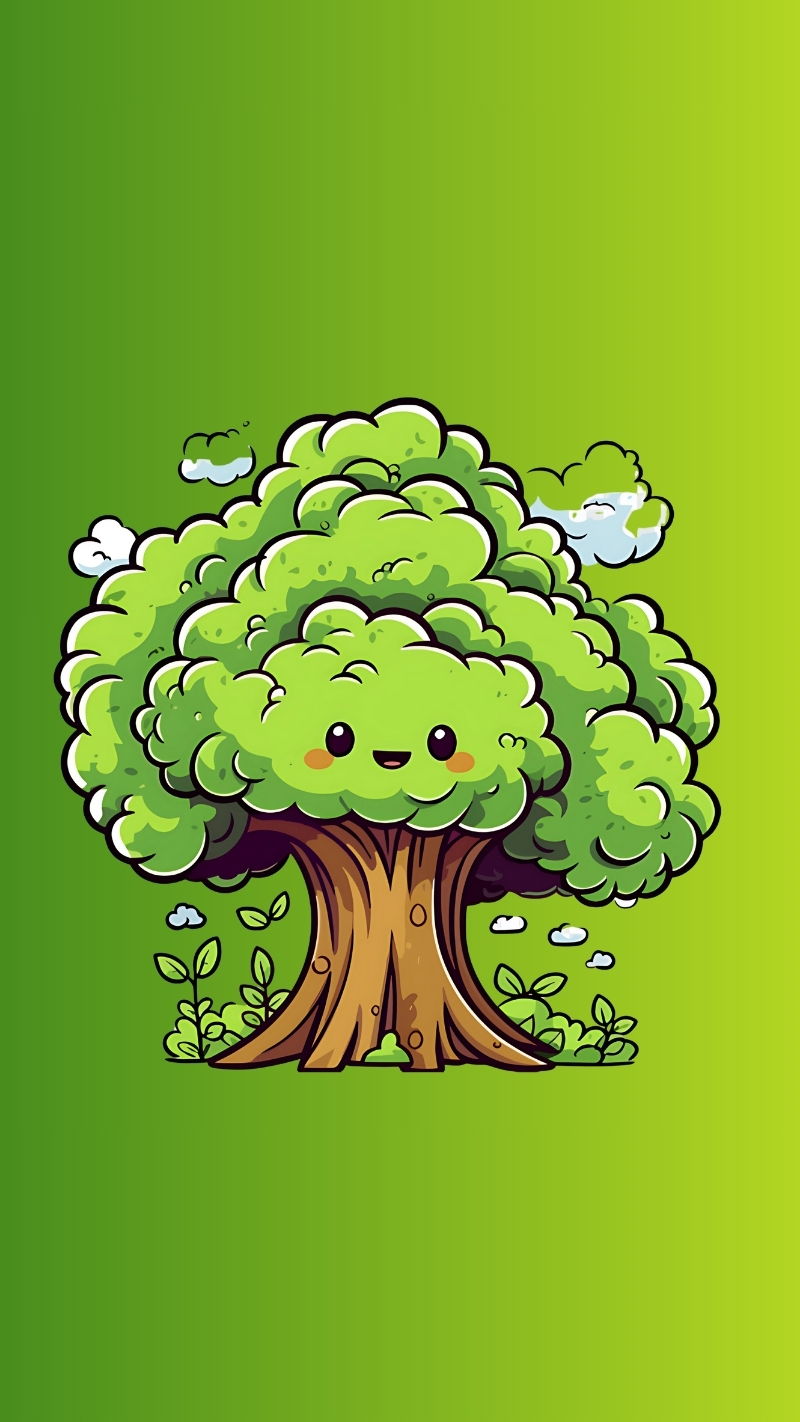 hình nền cây xanh cute cho powerpoint