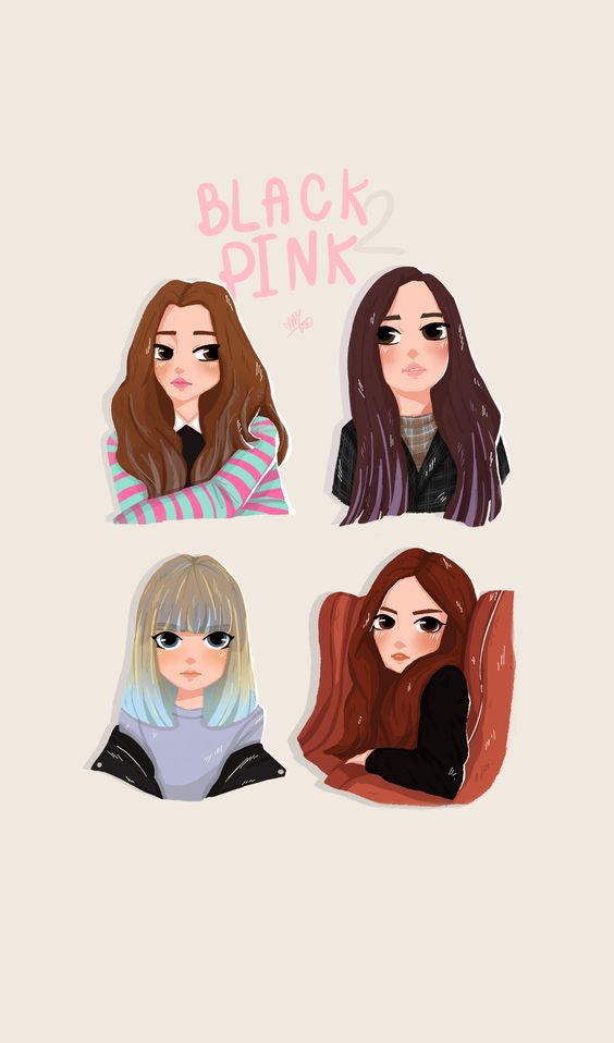 hình nền chibi blackpink cute