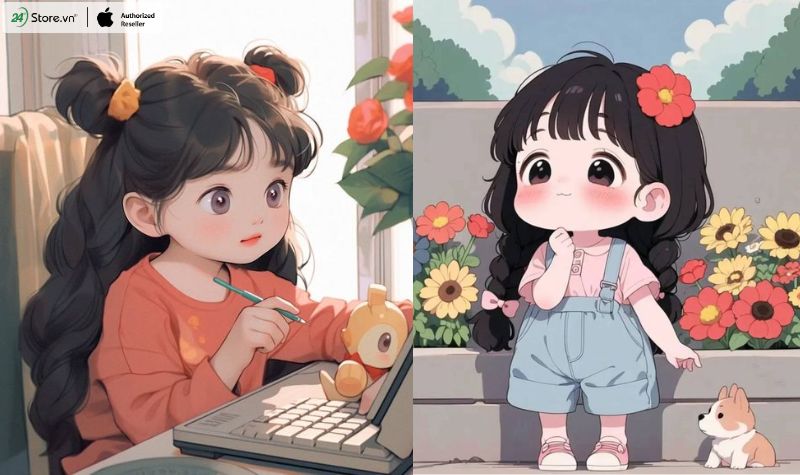 hình nền chibi dễ thương