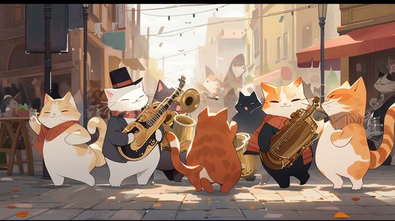 hình nền chibi mèo