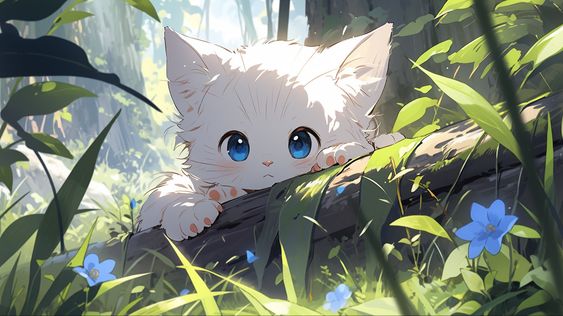 hình nền chibi mèo